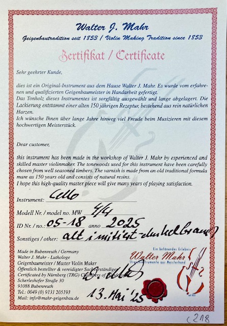 zertifikat-cello-mahr-c218